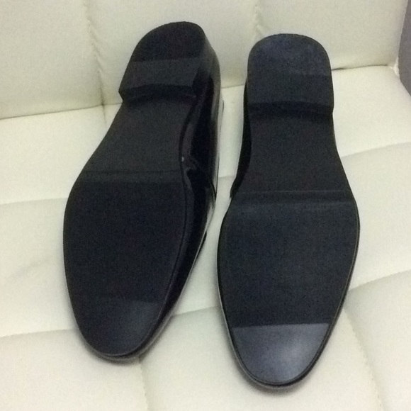 Men’s Black Leather Bow tie Loafers